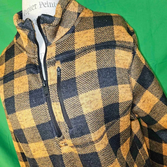 Canadian Weather Gear Mens‎ Orange Black Half Zip Pullover Sweater Large - Picture 3 of 6